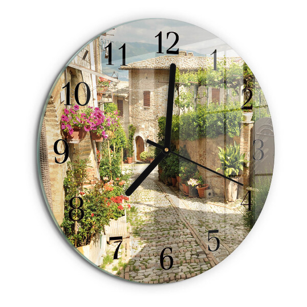 Reloj de pared redondo Callejón de las Flores