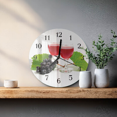 Reloj de pared redondo Uvas para vino