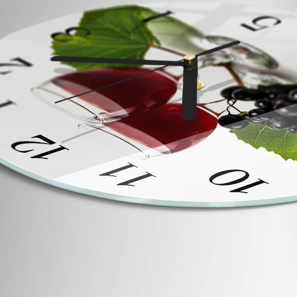 Reloj de pared redondo Uvas para vino