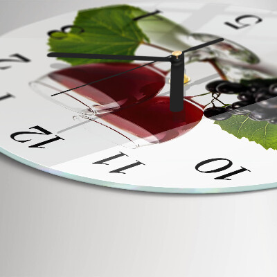 Reloj de pared redondo Uvas para vino