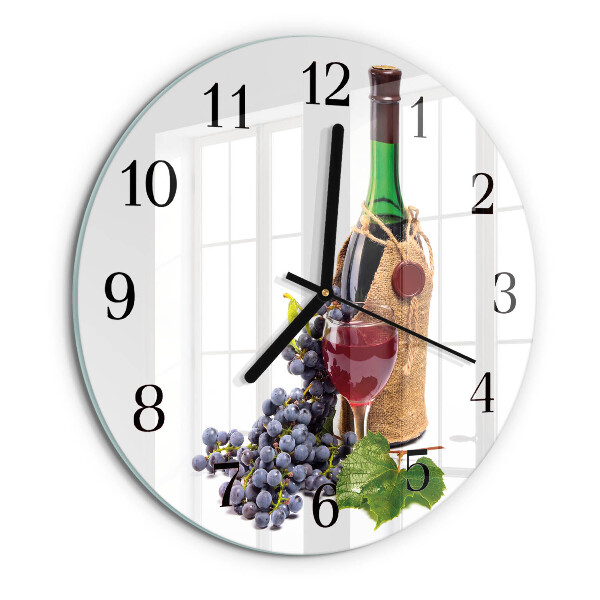 Reloj de pared redondo Uvas para vino
