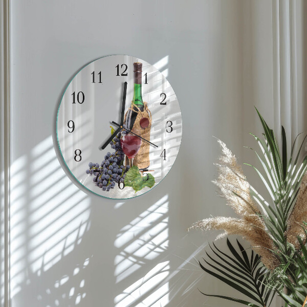 Reloj de pared redondo Uvas para vino