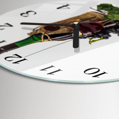 Reloj de pared redondo Uvas para vino