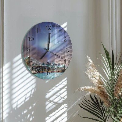 Reloj de pared redondo Noche del horizonte