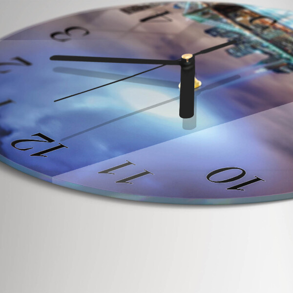 Reloj de pared redondo Noche del horizonte
