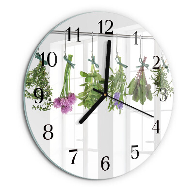 Reloj de pared redondo Hierbas