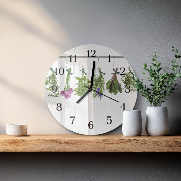 Reloj de pared redondo Hierbas