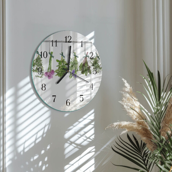 Reloj de pared redondo Hierbas