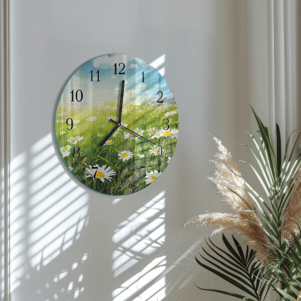 Reloj de pared redondo Margaritas