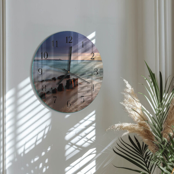 Reloj de pared redondo Playa Mar