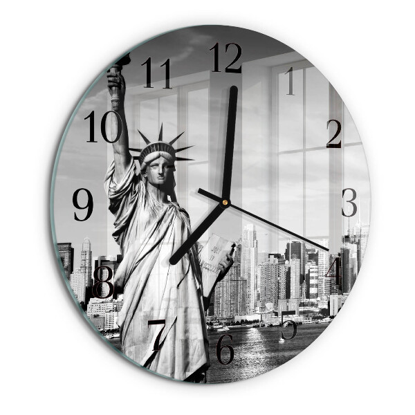 Reloj de pared redondo Estatua de la Libertad