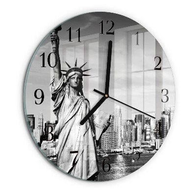 Reloj de pared redondo Estatua de la Libertad