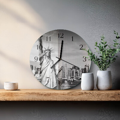 Reloj de pared redondo Estatua de la Libertad