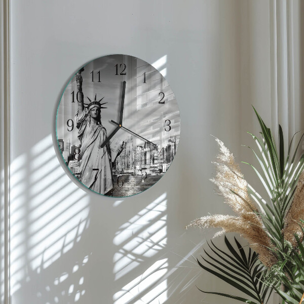 Reloj de pared redondo Estatua de la Libertad
