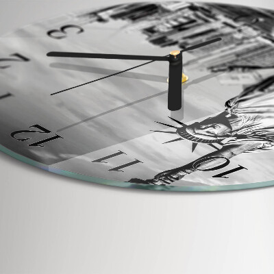 Reloj de pared redondo Estatua de la Libertad