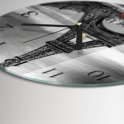 Reloj de pared redondo Coche de la Torre Eiffel