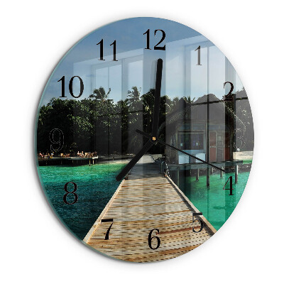 Reloj de pared redondo Palmeras marinas
