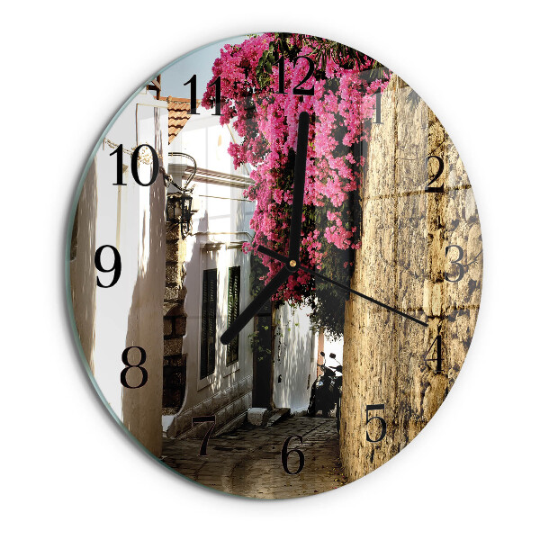 Reloj de pared redondo Callejón de las Flores