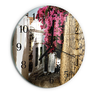 Reloj de pared redondo Callejón de las Flores