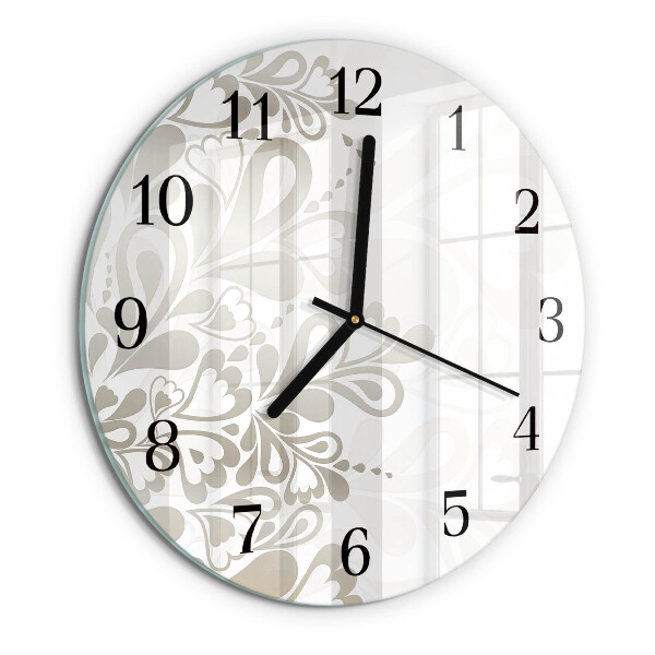 Reloj de pared redondo Arte floral