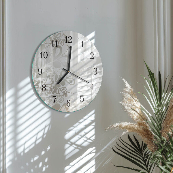 Reloj de pared redondo Arte floral