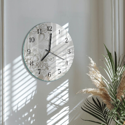 Reloj de pared redondo Arte floral