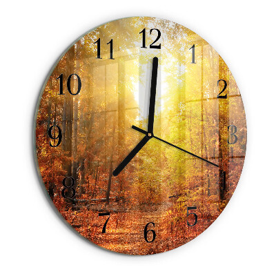Reloj de pared redondo Bosque otoñal