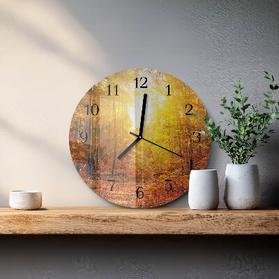 Reloj de pared redondo Bosque otoñal
