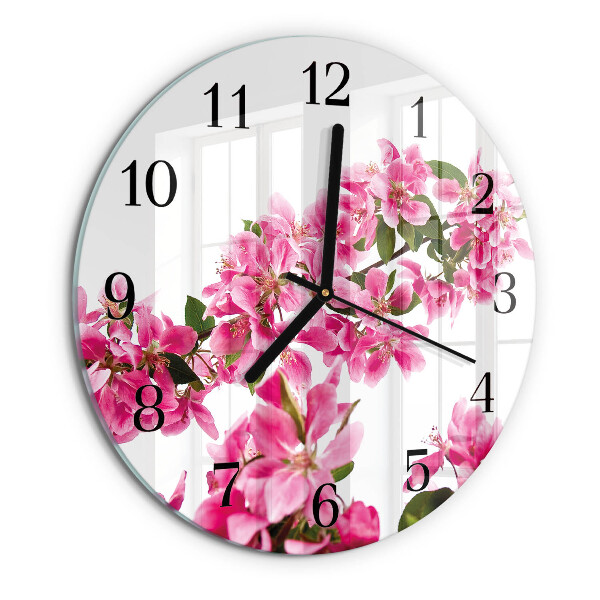 Reloj de pared redondo Flores