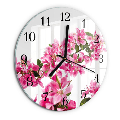 Reloj de pared redondo Flores