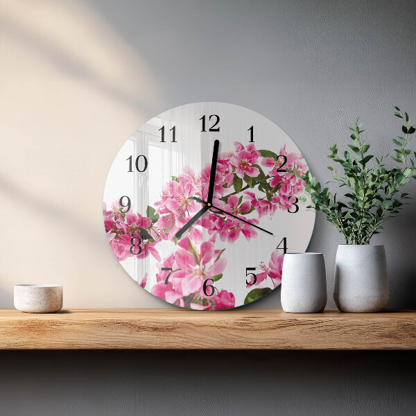 Reloj de pared redondo Flores