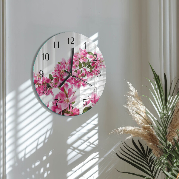 Reloj de pared redondo Flores