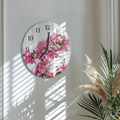 Reloj de pared redondo Flores