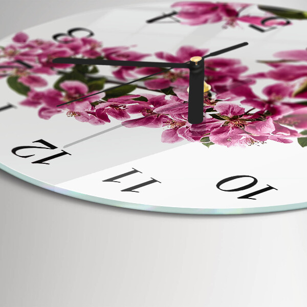 Reloj de pared redondo Flores
