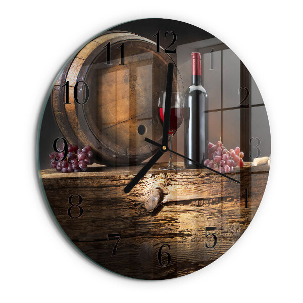 Reloj de pared redondo Uvas para vino