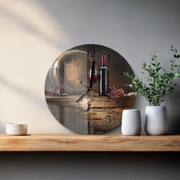Reloj de pared redondo Uvas para vino