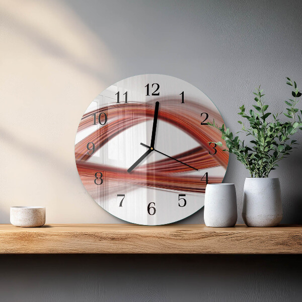 Reloj de pared redondo Líneas abstractas
