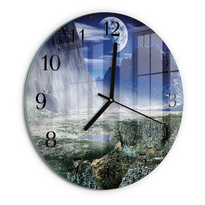 Reloj de pared redondo Montañas Luna
