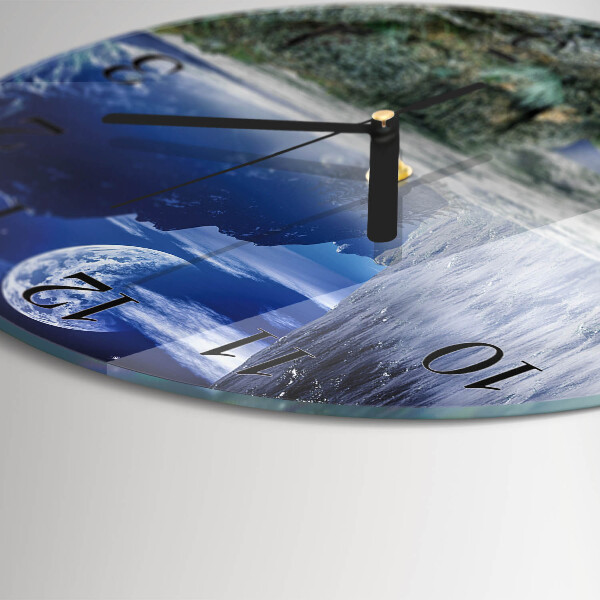 Reloj de pared redondo Montañas Luna
