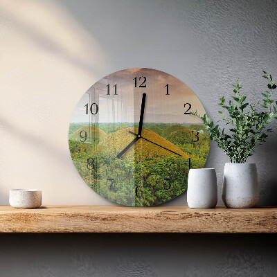 Reloj de pared redondo Paisaje