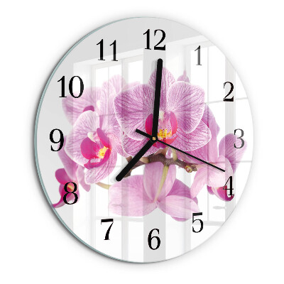 Reloj de pared redondo Orquídeas