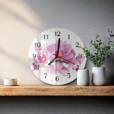 Reloj de pared redondo Orquídeas