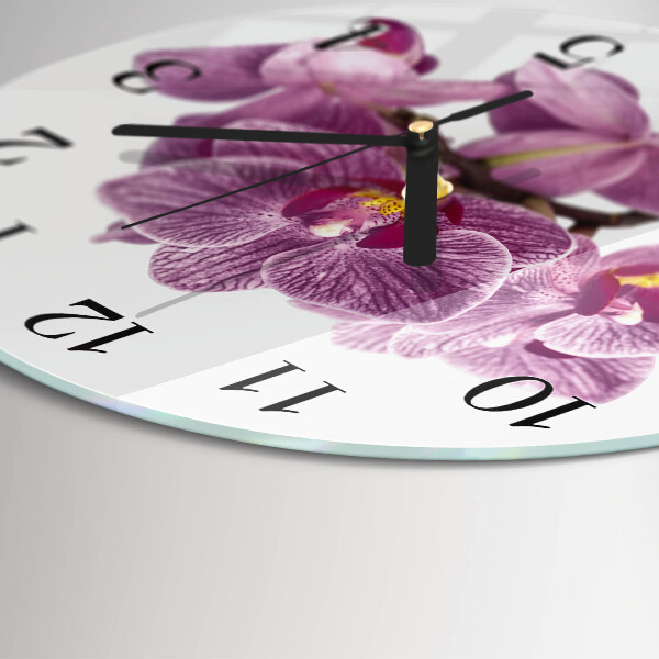 Reloj de pared redondo Orquídeas