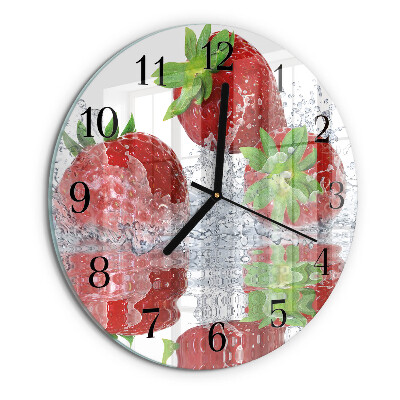 Reloj de pared redondo fresas