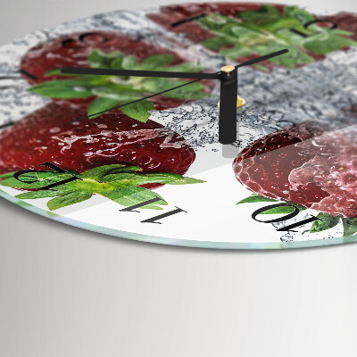Reloj de pared redondo fresas