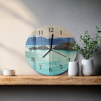 Reloj de pared redondo Isla del Mar