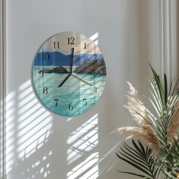 Reloj de pared redondo Isla del Mar