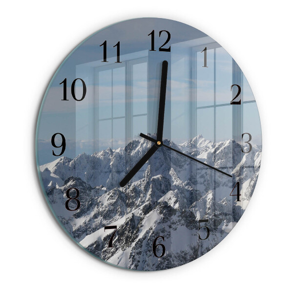 Reloj de pared redondo montañas