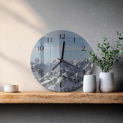 Reloj de pared redondo montañas