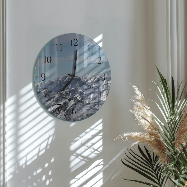 Reloj de pared redondo montañas